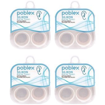 Poblex Silikon Kulak Tıkacı 4 Lü -4 Kutu