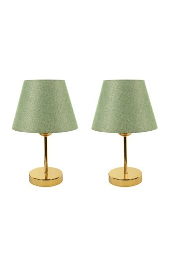 Bysay Fiesta Fiesta Best Gold Krem 2'Li Metal Tek Ayak Abajur Krem