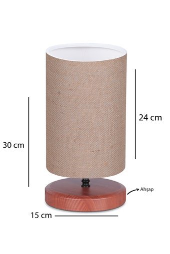 Homing Jüt Ayd-2846 Tekli Jüt Tek Ayak Abajur Bej