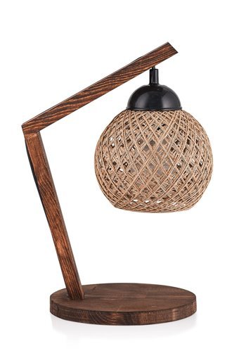 Hmydesign Boulanger Ekru Ahsp-57 Tekli Jüt Tek Ayak Abajur Kahverengi