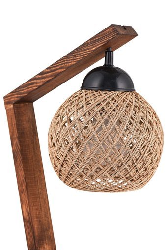 Hmydesign Boulanger Ekru Ahsp-57 Tekli Jüt Tek Ayak Abajur Kahverengi