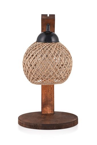 Hmydesign Boulanger Ekru Ahsp-57 Tekli Jüt Tek Ayak Abajur Kahverengi