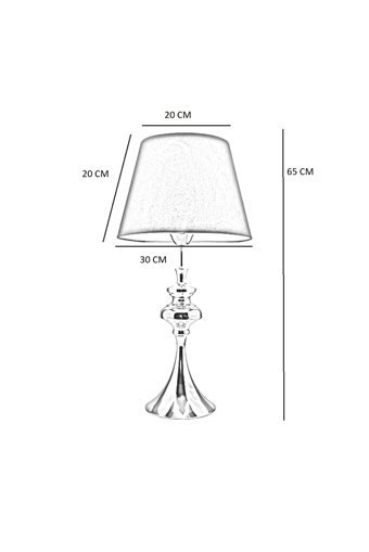 Lampada Viola Siyah Tekli Metal Tek Ayak Abajur Siyah