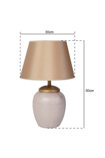 Hmydesign Fourmi Pudra Gold Tekli Pvs Tek Ayak Abajur Pudra - Gold
