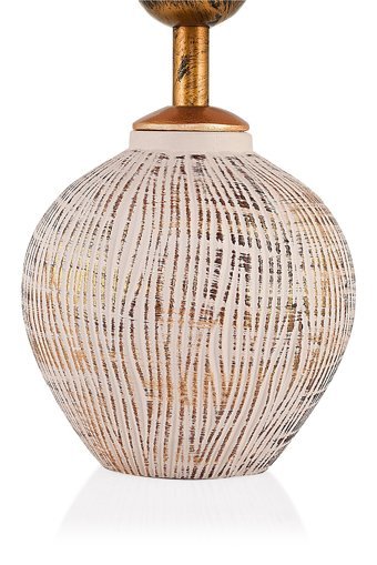 Hmydesign Attra Krem Gold Srmk-53 Tekli Pvc Tek Ayak Abajur Krem-Gold