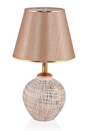 Hmydesign Attra Krem Gold Srmk-53 Tekli Pvc Tek Ayak Abajur Krem-Gold