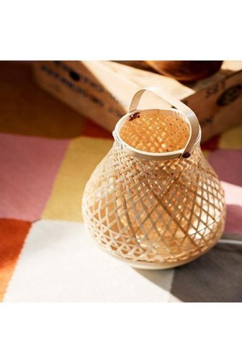 Ikea Meridyendukkan Tekli Bambu Tek Ayak Abajur Bej