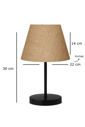 Homing Jüt 2'Li Metal Tek Ayak Abajur Siyah