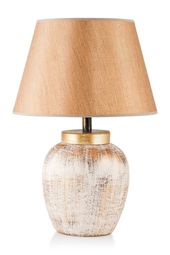 Hmydesign Pomme Krem Gold Srmk-53 Tekli Seramik Tek Ayak Abajur Krem
