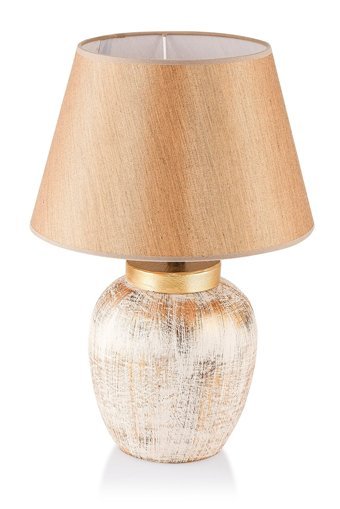 Hmydesign Pomme Krem Gold Srmk-53 Tekli Seramik Tek Ayak Abajur Krem