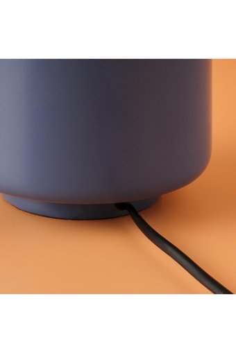 Bella Maison Marin Willand Tekli Kumaş - Pvc Tek Ayak Abajur Mavi