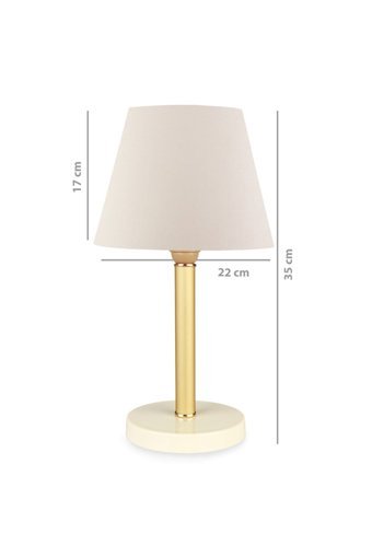 Homing Luce Ayd-2614 Tekli Kumaş Tek Ayak Abajur Beyaz
