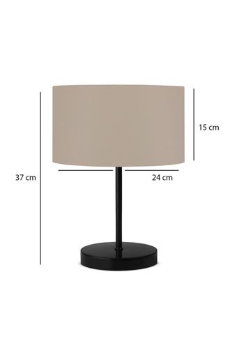 Homing Ayd-3166 Tekli Kumaş Tek Ayak Abajur Krem