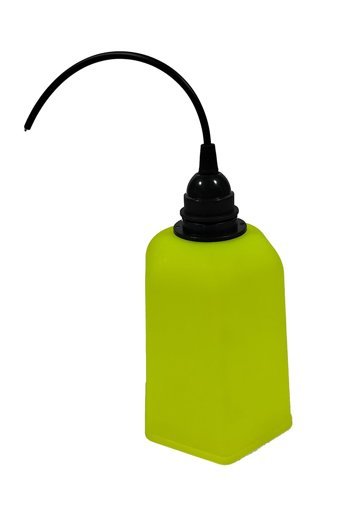 Adal Altıgen Tekli Plastik Tek Ayak Abajur Neon Yeşili