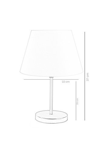 Homing Ayd-1848 Tekli Kumaş Tek Ayak Abajur Krem