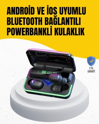 Su Geçirmez E10 Bluetooth Kulaklık Powerbank ve Gürültü Engelleme - DGL7512-1704