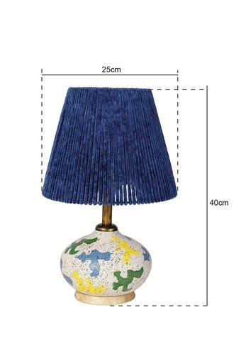 Hmydesign Mondo Potele Potele Tekli Polyester Tek Ayak Abajur Lacivert