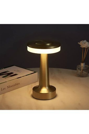 Fico Home Modern Led Gold Sarı Tekli Metal Tek Ayak Abajur Gold Sarı
