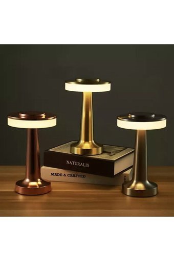 Fico Home Modern Led Gold Sarı Tekli Metal Tek Ayak Abajur Gold Sarı