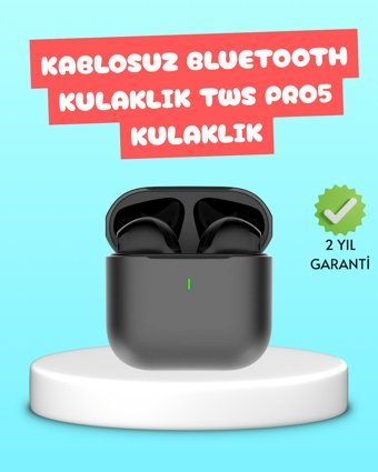 TWS Pro 5 Bluetooth Kulaklık – Kablosuz ve Şarj Kutulu Tasarım - MRK5309-9846