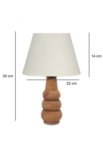 Homing Ayd-3650 Tekli Kumaş Tek Ayak Abajur Krem