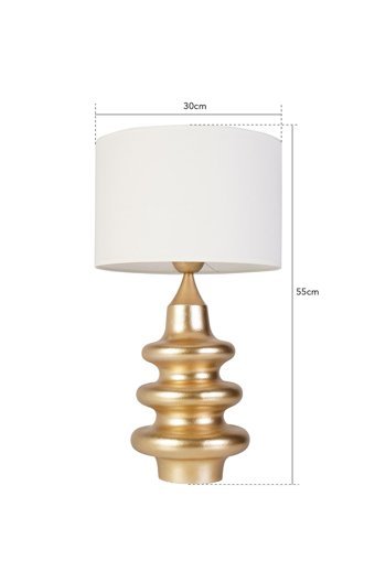 Hmydesign Croissant Gold Tekli Metal Tek Ayak Abajur Gold