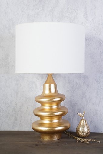 Hmydesign Croissant Gold Tekli Metal Tek Ayak Abajur Gold