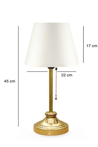 Homing Ayd-3110 Edel Tekli Kumaş Tek Ayak Abajur Krem