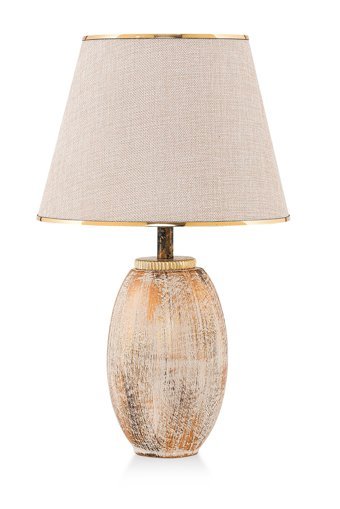 Hmydesign Fonce Krem Gold Srmk-53 Tekli Pvs Tek Ayak Abajur Krem - Gold