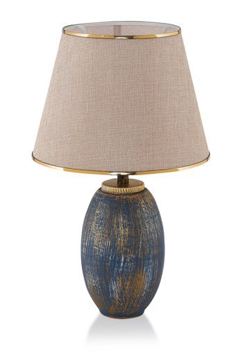 Hmydesign Fonce Mavi Gold Srmk-53 Tekli Pvs Tek Ayak Abajur Gold - Siyah