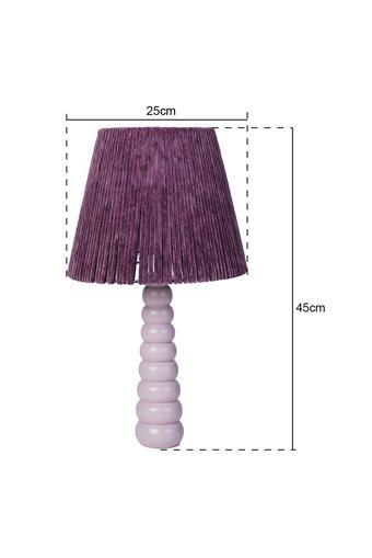 Hmydesign Frisby Lila Mor Tekli Pvs Tek Ayak Abajur Lila - Mor