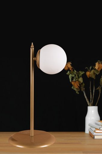 Hmydesign Tubula Eskitme Tekli Metal Tek Ayak Abajur Beyaz