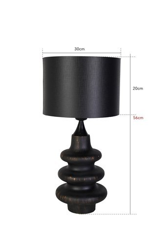 Hmydesign Croissant Siyah Tekli Metal Tek Ayak Abajur Siyah