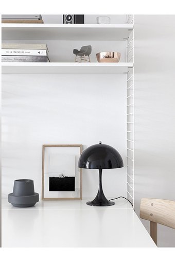 Ag Lightdesign Siyah Metal Mantar Tekli Metal Tek Ayak Abajur Siyah