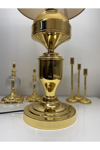 Asellus Şahika Gold Tekli Metal Tek Ayak Abajur Lacivert