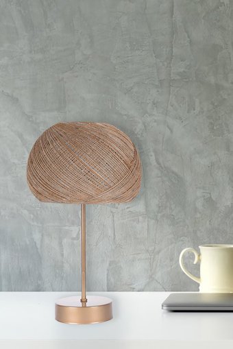 Hmydesign Agox Jüt Siyah Ipaj-56 Tekli Jüt Tek Ayak Abajur Siyah