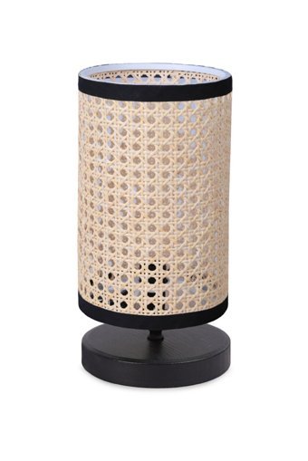 Homing Exclusive Perru Rattan Örme 2'Li Metal Tek Ayak Abajur Bej