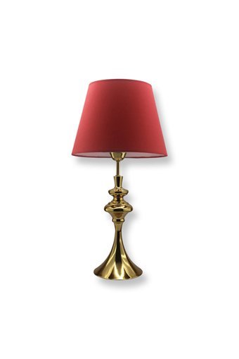 Lampada Viola Kırmızı Tekli Metal Tek Ayak Abajur Kırmızı-Gold
