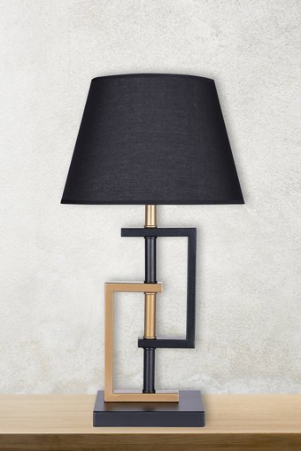 Hmydesign Tendan Gold Abjr-55 Tekli Kumaş Tek Ayak Abajur Gold