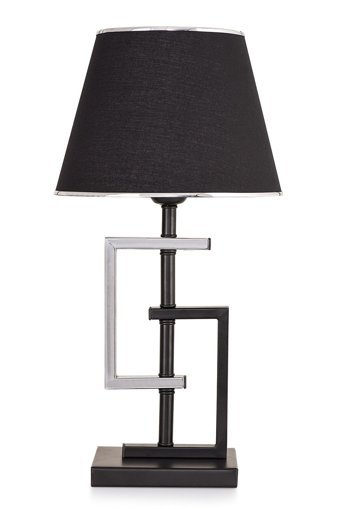 Hmydesign Tendan Gümüş Siyah Abjr-55 Tekli Kumaş Tek Ayak Abajur Gümüş - Siyah