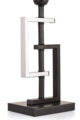 Hmydesign Tendan Gümüş Siyah Abjr-55 Tekli Kumaş Tek Ayak Abajur Gümüş - Siyah
