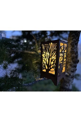 Enza Home Clementine Tekli Ahşap Tek Ayak Abajur Kahverengi