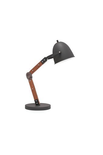 Enza Home Stage Modern Retro Tekli Metal Tek Ayak Abajur Gri