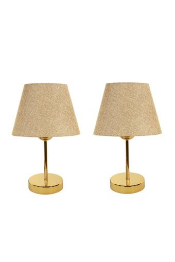 Bysay Fiesta Fiesta Best Gold Yeşil 2'Li Metal Tek Ayak Abajur Gold - Yeşil