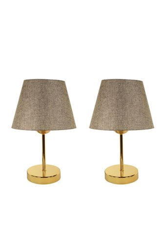 Bysay Fiesta Fiesta Best Gold Yeşil 2'Li Metal Tek Ayak Abajur Gold - Yeşil