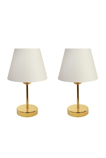 Bysay Fiesta Fiesta Best Gold Yeşil 2'Li Metal Tek Ayak Abajur Gold - Yeşil