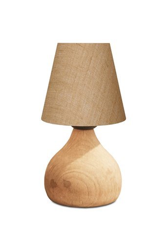 Homing Vowen Natural Ahşap Jüt Ayd-3563 Tekli Ahşap Tek Ayak Abajur Bej