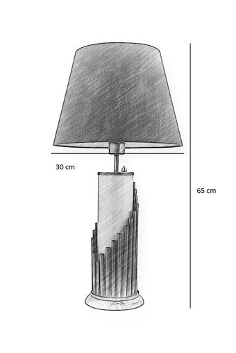 Lampada Venedik Venedik Tekli Metal Tek Ayak Abajur Siyah