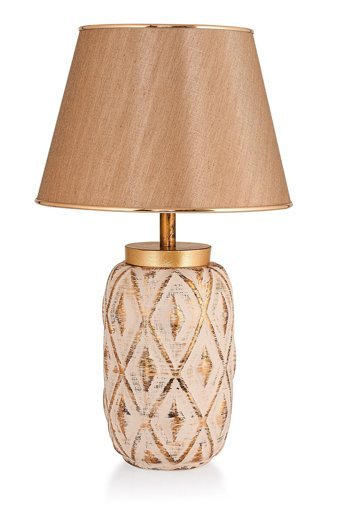 Hmydesign Delicat Krem Gold Srmk-53 Tekli Pvc Tek Ayak Abajur Krem-Gold