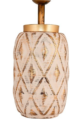 Hmydesign Delicat Krem Gold Srmk-53 Tekli Pvc Tek Ayak Abajur Krem-Gold